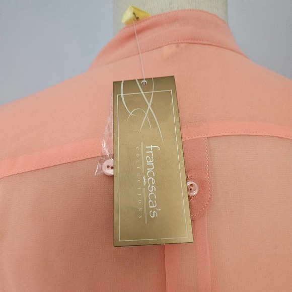 Sheer button-up NWT Francesca's Collections Size S - Picture 15 of 16